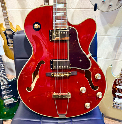 🔥MINT 2019🔥 Epiphone Joe Pass Emperor II Pro~ Rare Wine Red Hollowbody + Hard Case