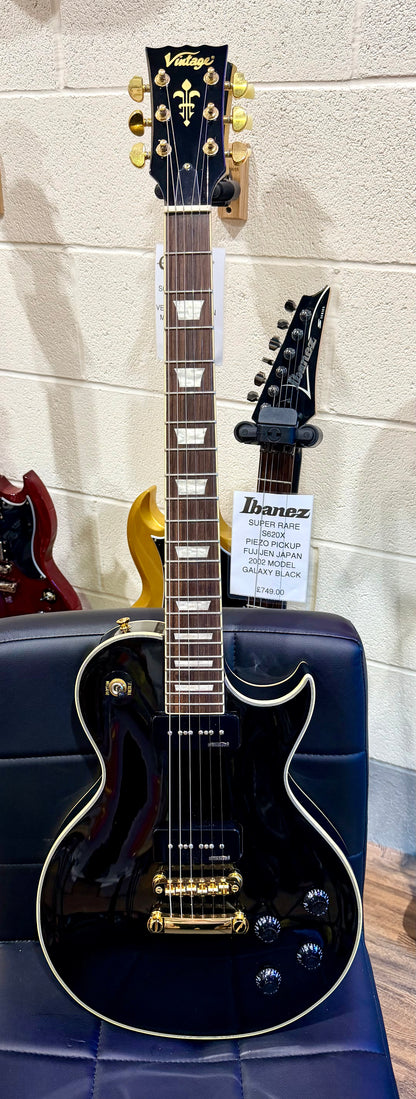 🔥MINT🔥 Vintage V100PBB V100 Les Paul~ P90 Pickups~ 2W90 Gold Hardware~ Black!