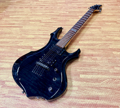 🔥2008🔥 ESP LTD F-100FM See Thru Black Electric Guitar~ Early Model 08!