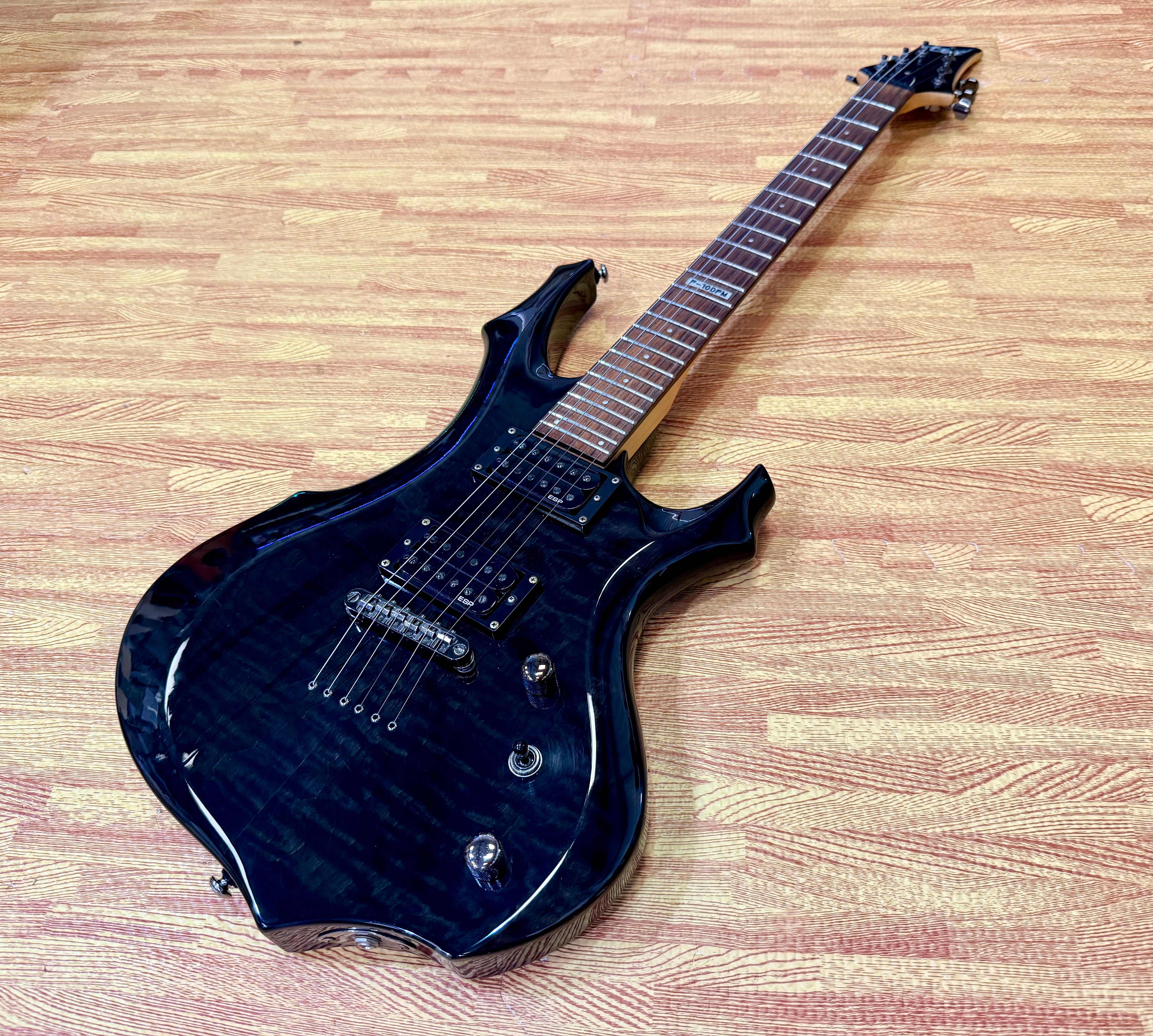 🔥2008🔥 ESP LTD F-100FM See Thru Black Electric Guitar~ Early Model 08!