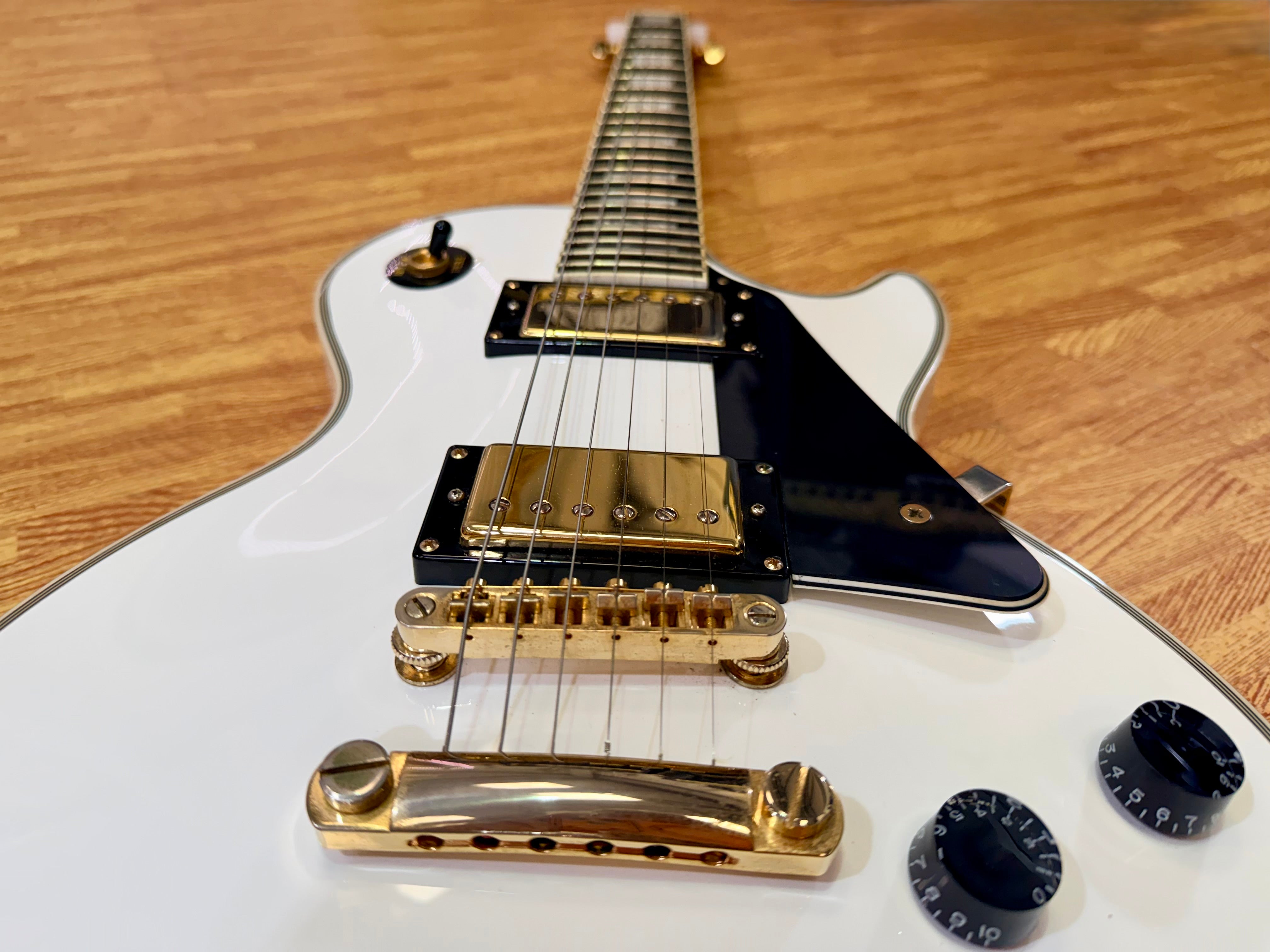 ⚡️7lb⚡️Epiphone Limited Edition Les Paul Custom Lite~ Alpine White & Gold~ 2019!