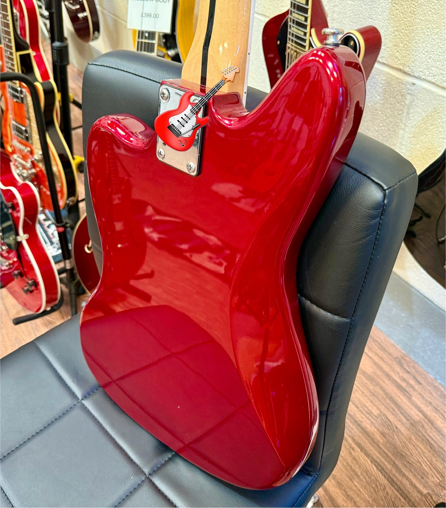 🎸 Custom Made Jaguar Offset Electric Guitar~ Metallic Red~ Soapbar P90’s 🎸