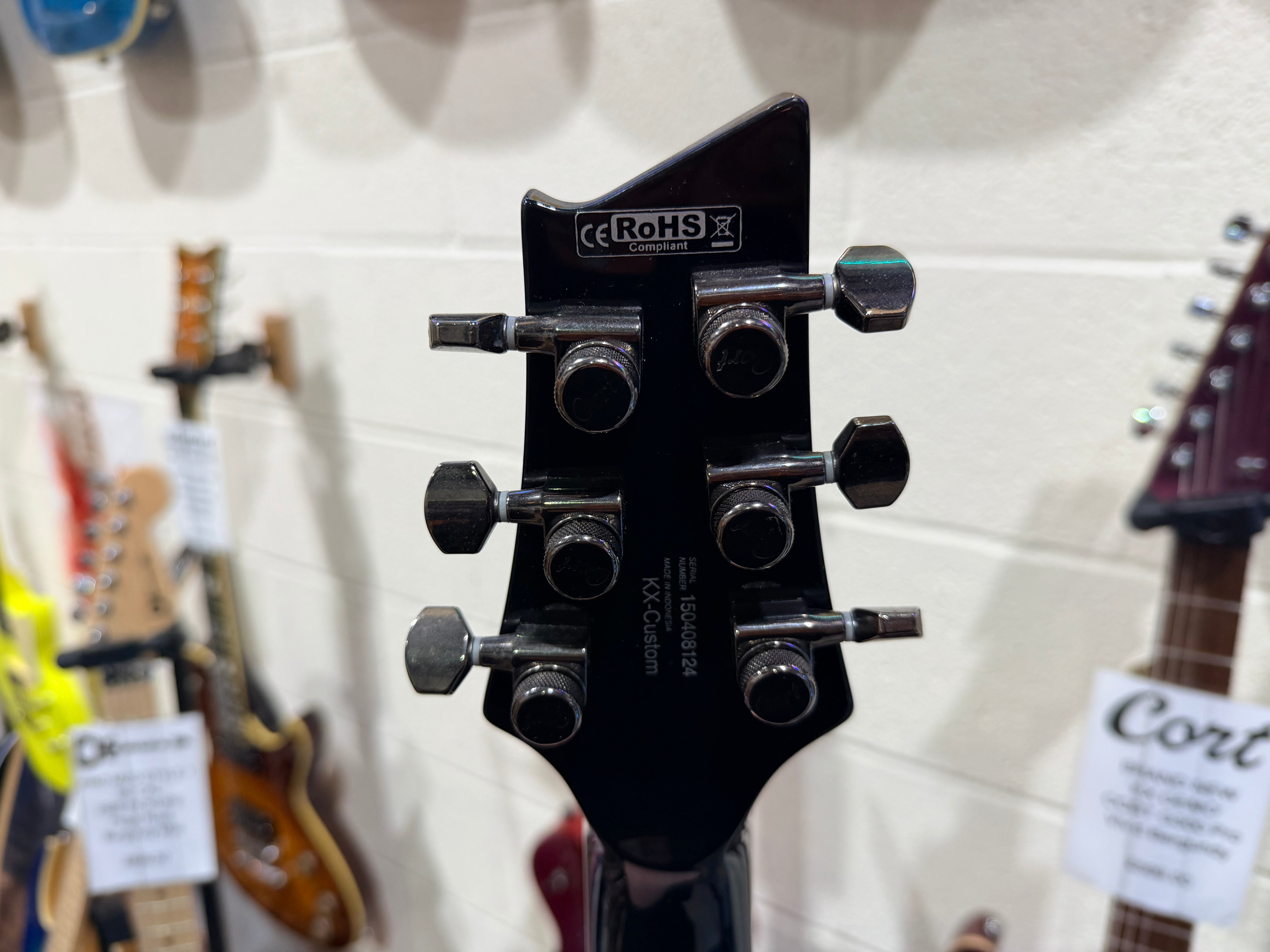 🔥KOREA 2015🔥 Cort KX Custom Electric Guitar~ Flamed Maple Trans Blue~ Rare!