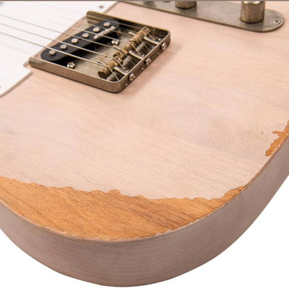 Vintage V62 ICON Telecaster Electric Guitar ~ Distressed Ash Blonde