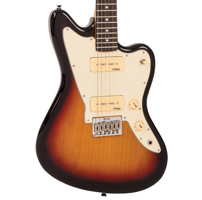 🎸NEW Vintage V65 ReIssued Series Hard Tail Electric Guitar ~ Soapbar~ Tobacco Sunburst 🎸