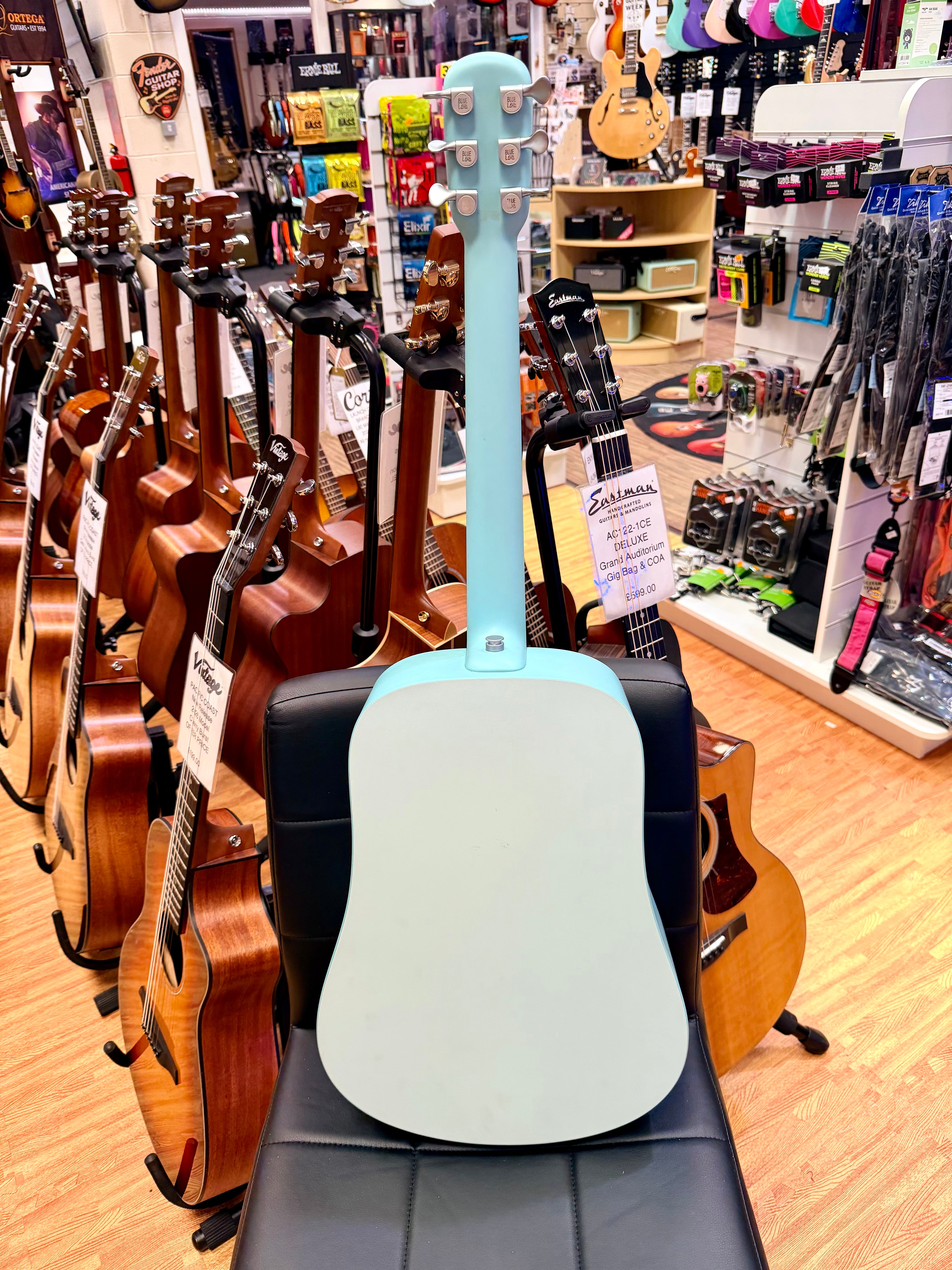 ✨EX-DEMO✨ Blue Lava Touch Smart Guitar Aqua/Mint Green~ 36” Electro-Acoustic!