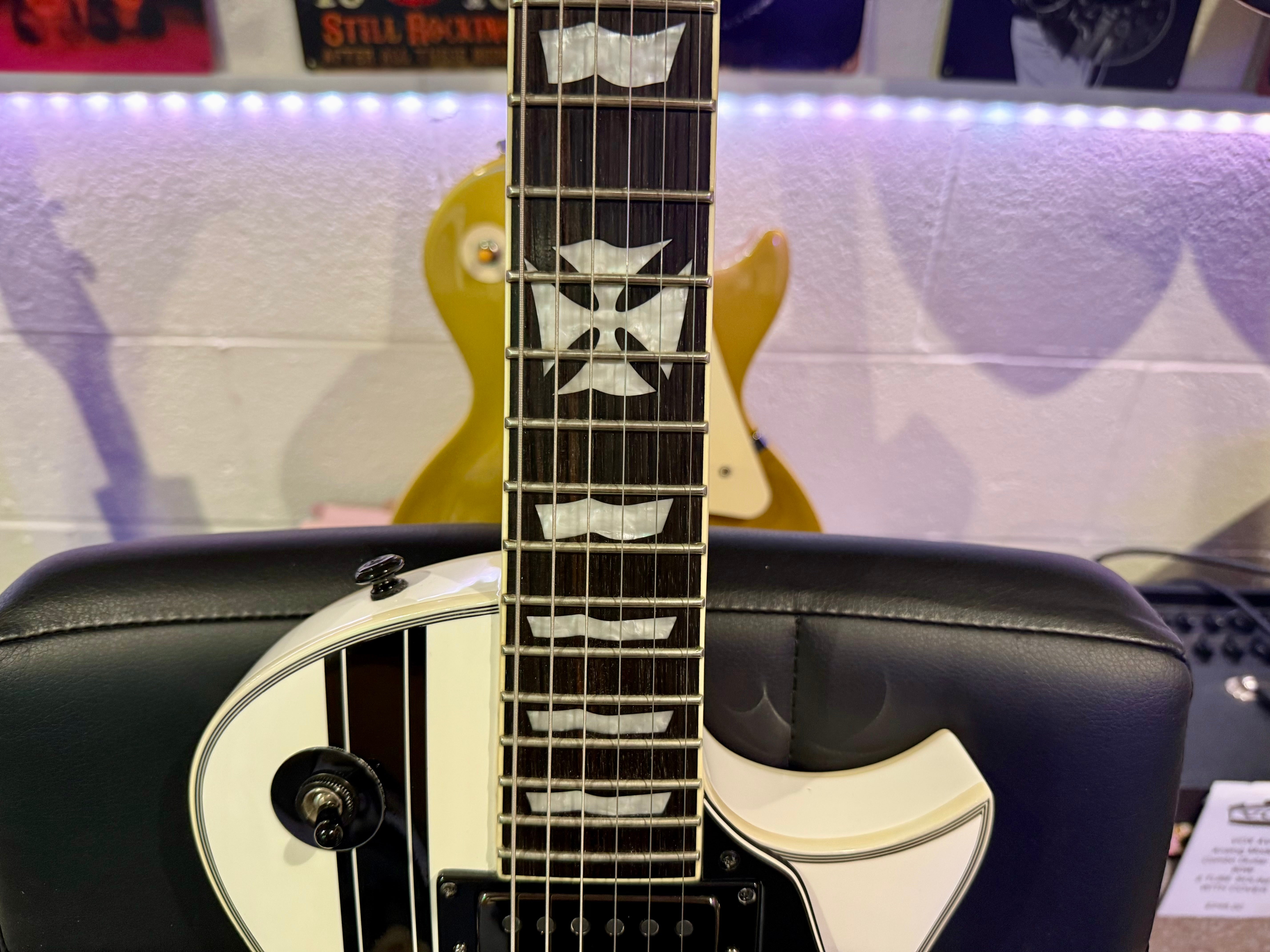 🔥MINT🔥 ESP LTD James Hetfield Iron Cross Signature~ Metallica~ Snow White~2018