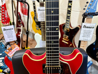 🌟2022 EX-DEMO🌟 Ibanez AMH90-CRF Artcore Expressionist~ Cherry Red Flat~ MINT!