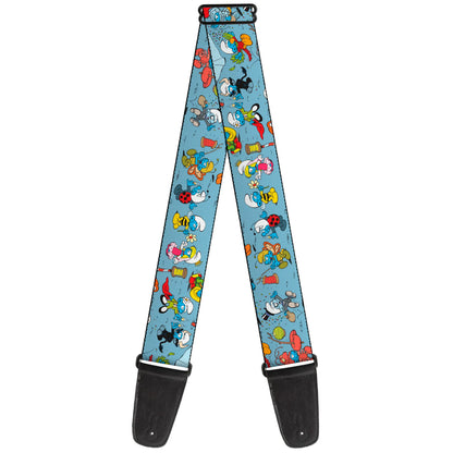Buckle Down Guitar Strap - The Smurfs Halloween Dress Up Cosplay Poses Blue