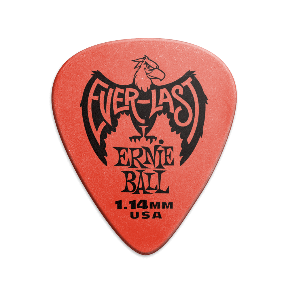Ernie Ball Everlast Picks- 1.14mm Red 12 Pack