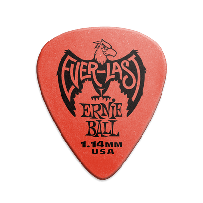 Ernie Ball Everlast Picks- 1.14mm Red 12 Pack