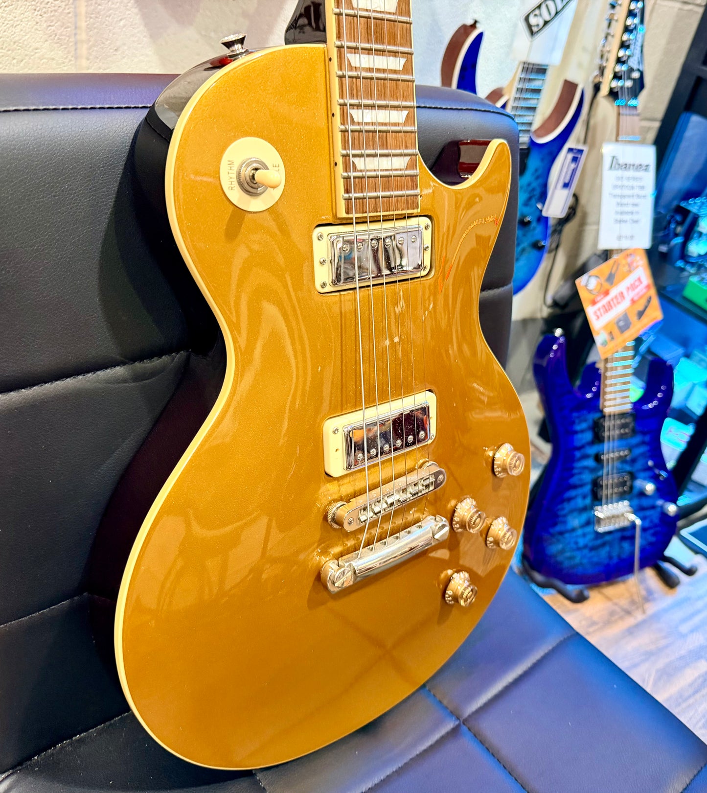 🔥2009🔥 Burny Les Paul Gold Top~ Super Grade Model~ RARE W/Mini Humbuckers!