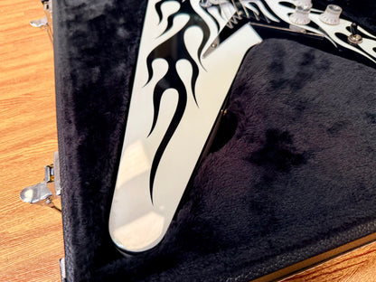 🔥RARE🔥 Dean Michael Schenker Flying V Custom Flames~ 2021 Korea Guitar + Case!