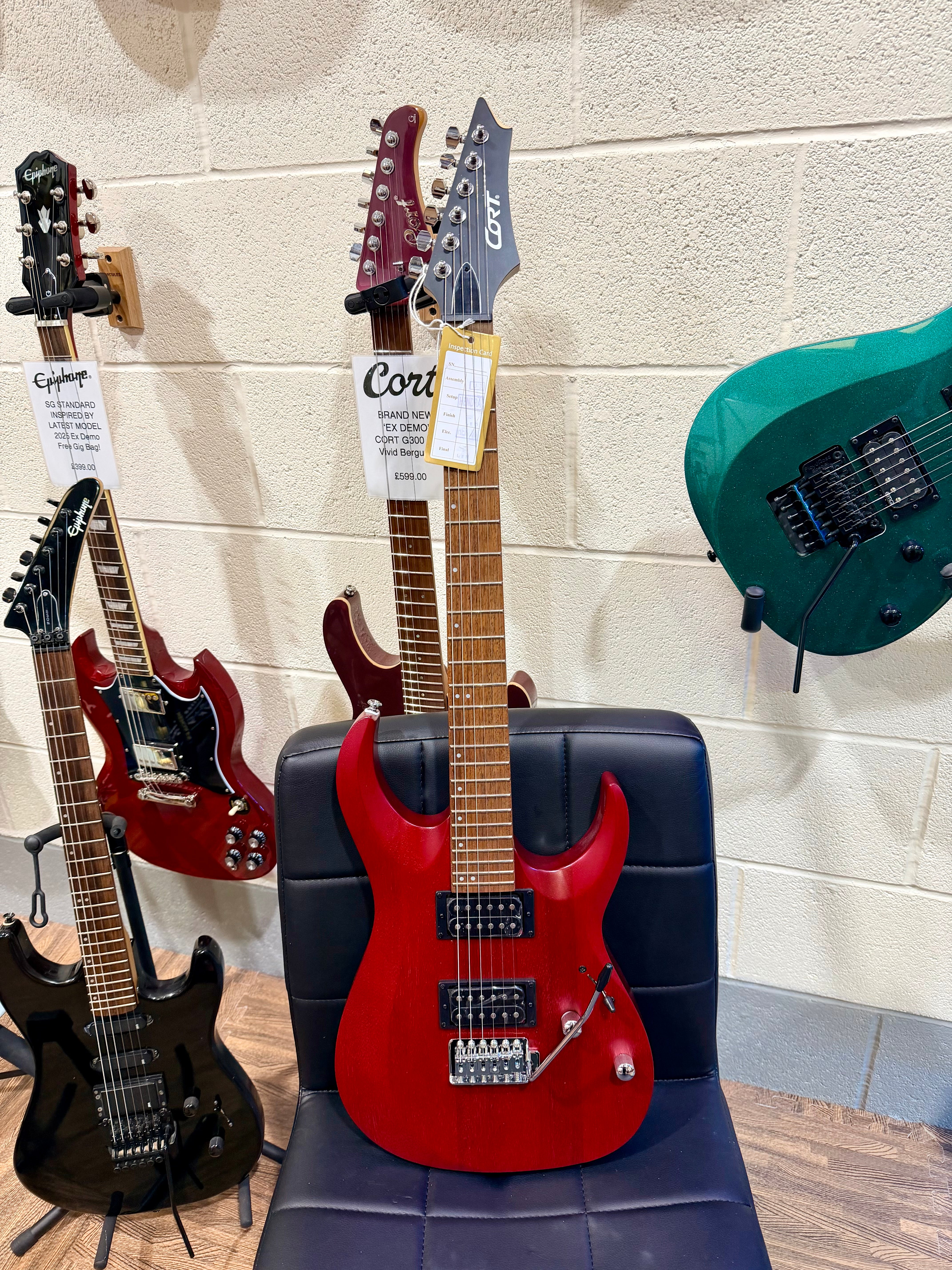 🎸NEW🎸 Cort X100 Electric Guitar~ Open Pore Black/Red Cherry~ 2025 Model!