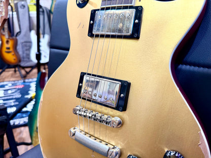🔥UPGRADED🔥 Vintage V100 Icon Distressed Gold Top~ SETH LOVER Pickups + Gotoh!