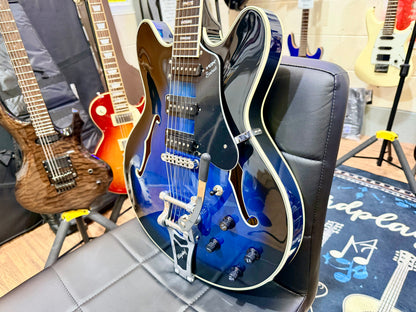 🔥MINT🔥 Vox Bobcat S66 Semi-Hollow ‘335’ Bigsby~ Blue Burst~ 2022 Korea 3 Pickup!
