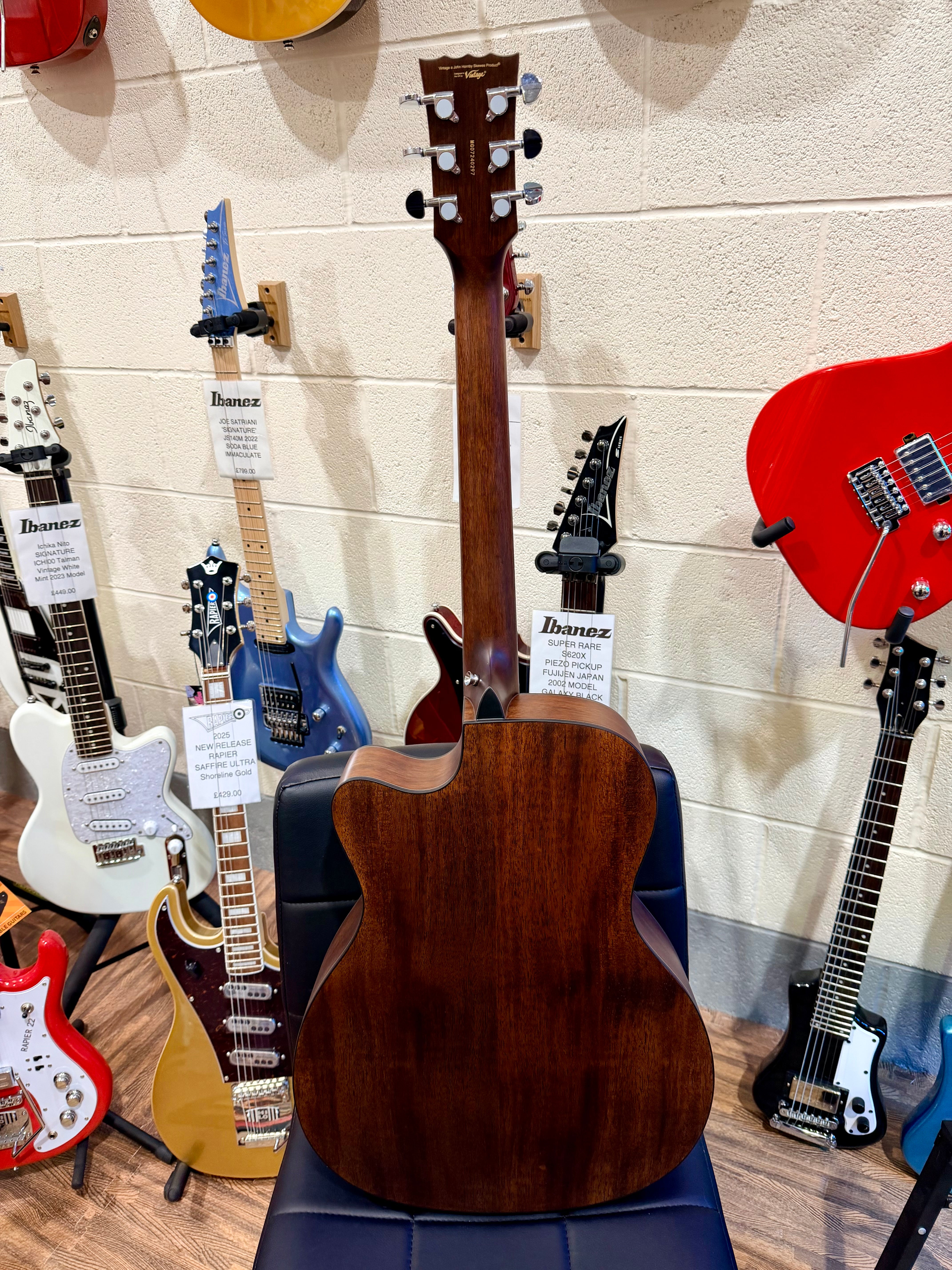 ☀️NEW☀️ Vintage VEC300SB Folk Cutaway Electro-Acoustic Guitar~ Sunburst!