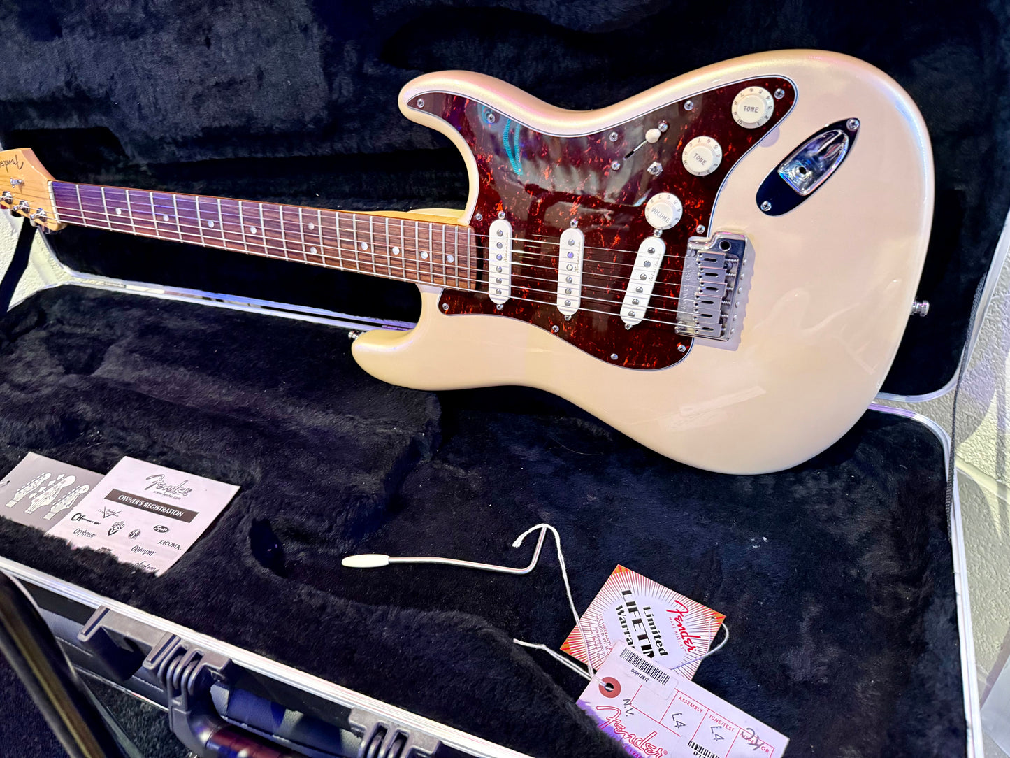 🌟2010🌟 Fender American Deluxe Stratocaster~ Olympic Pearl~ Noiseless~ Gilmour!