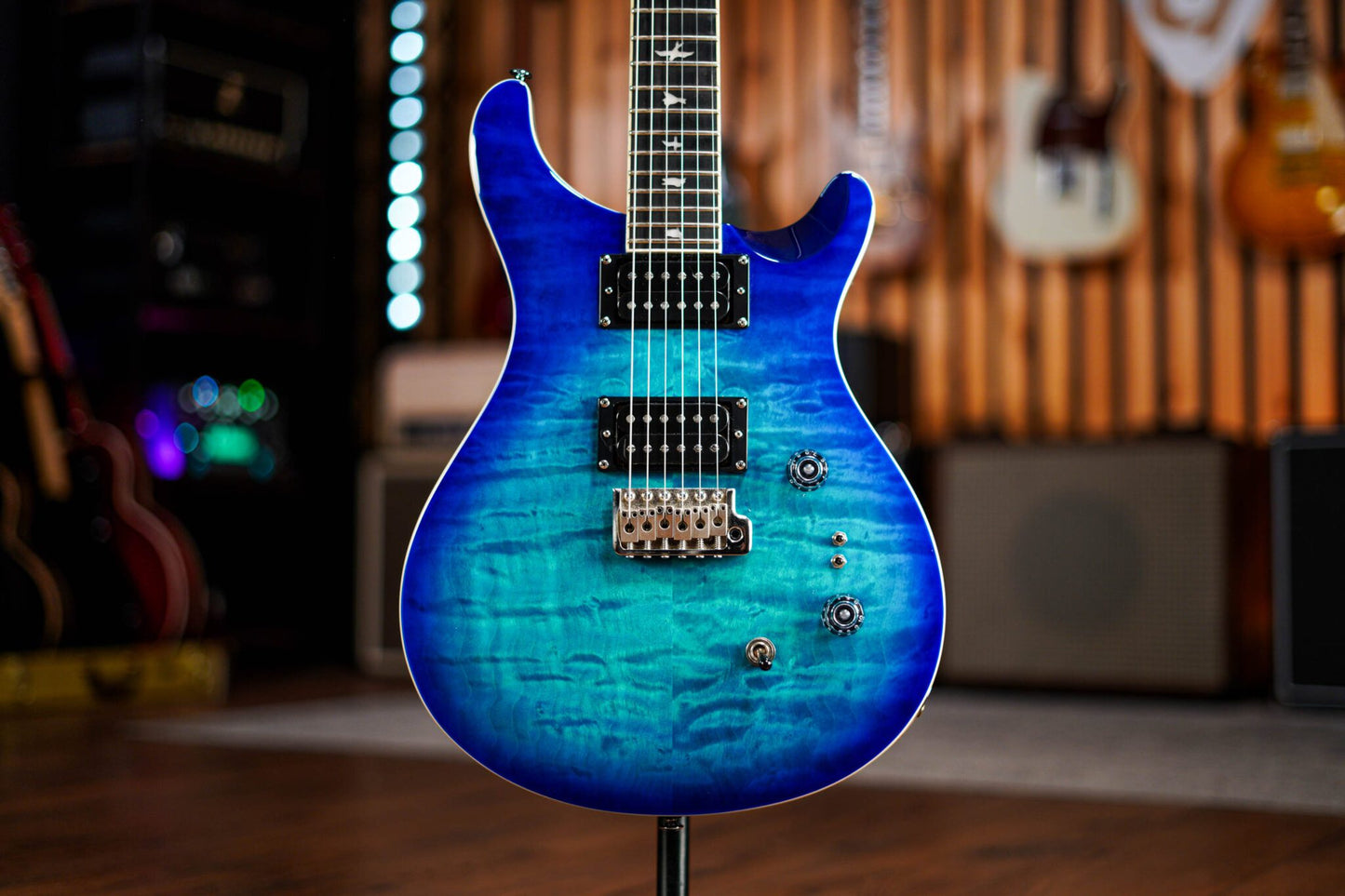 🌟MINT 2024🌟 PRS SE Custom 24-08 Quilt Maple Top Lake Blue~ Coil Split~ Gig Bag!
