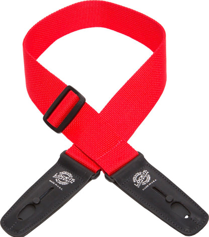 Lock-It Guitar Strap Polypro Series- Red