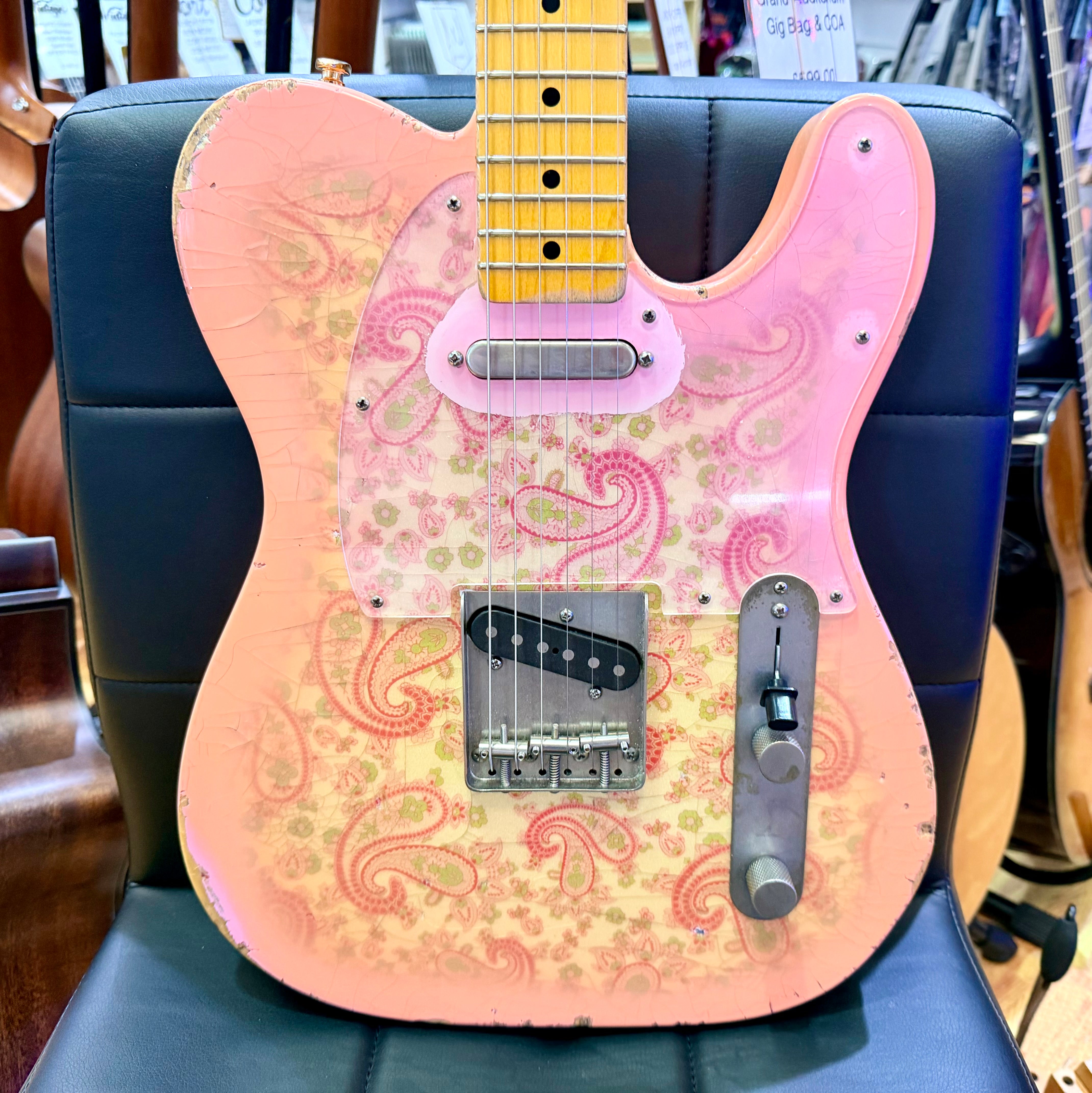 ✨2018✨ Nash Guitars T-68 Pink Paisley Telecaster Relic~ Lollar Pickups + Case!