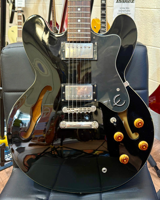 🌟2010🌟 Epiphone ES-335 Dot EB~ Ebony Black Hollow-Body!