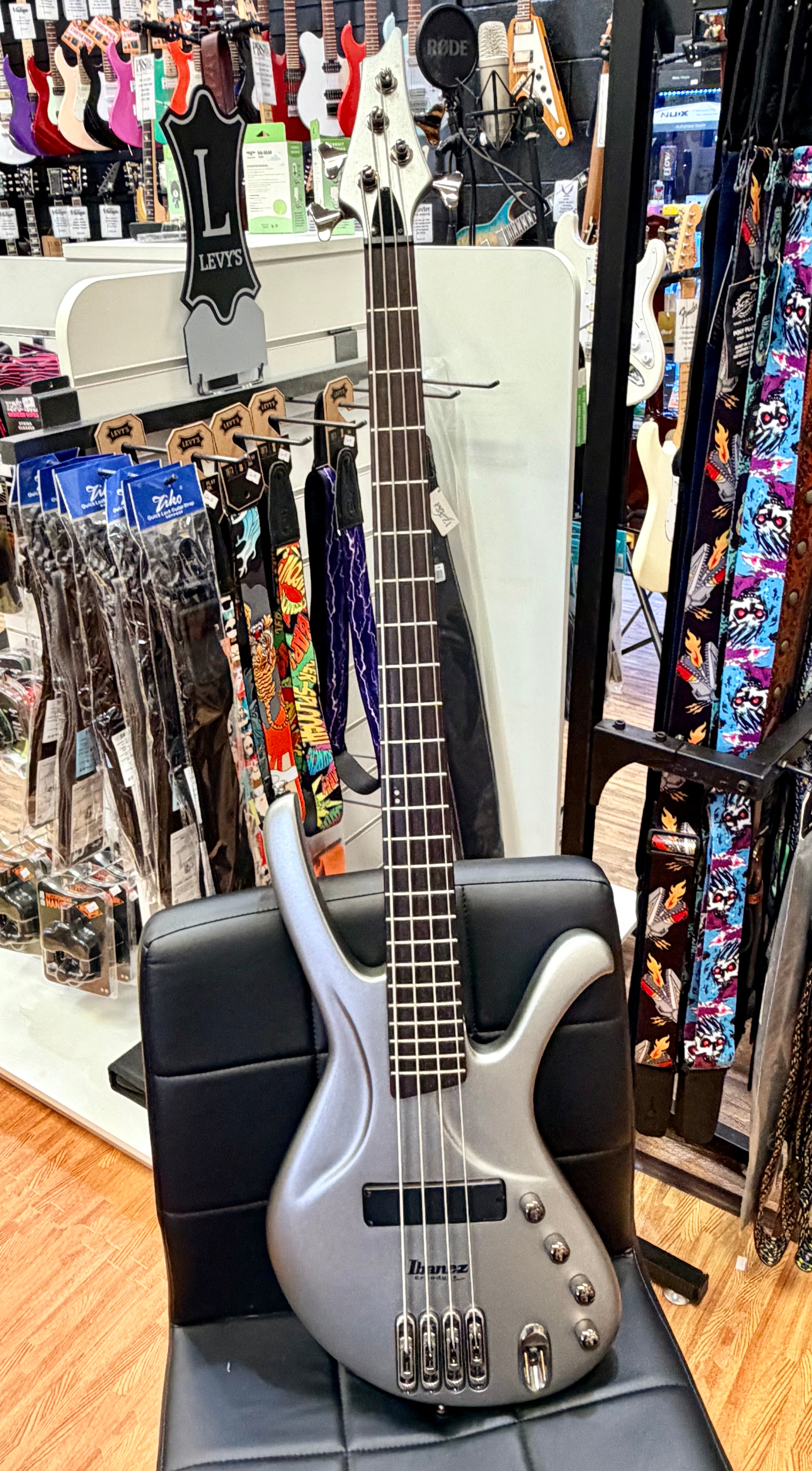 🔥RARE🔥 2001 Ibanez Ergodyne EDA900 Bass~ Korea~ Silver Flat Luthite~ Piezo!