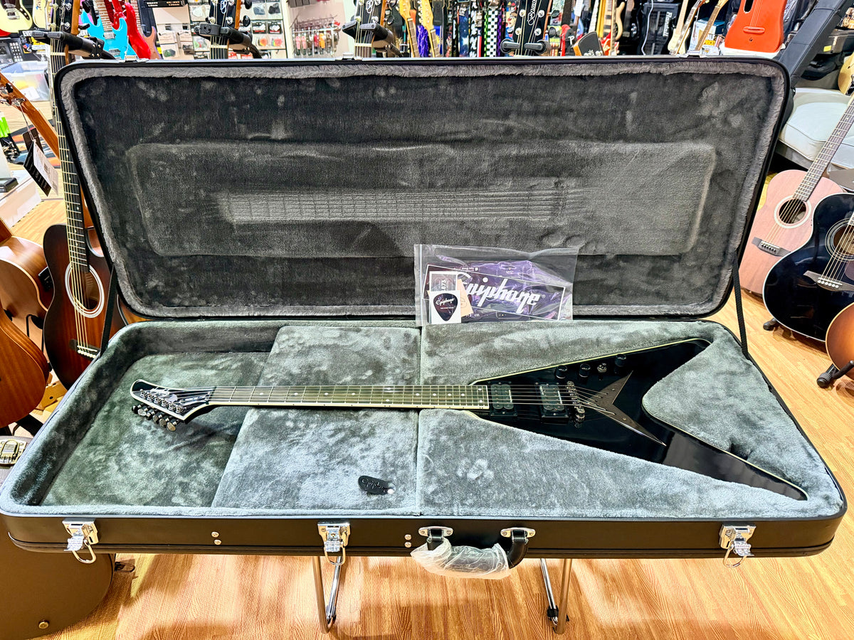 Epiphone Dave Mustaine Flying V Custom Black Metallic~ Seymour Duncan Signature