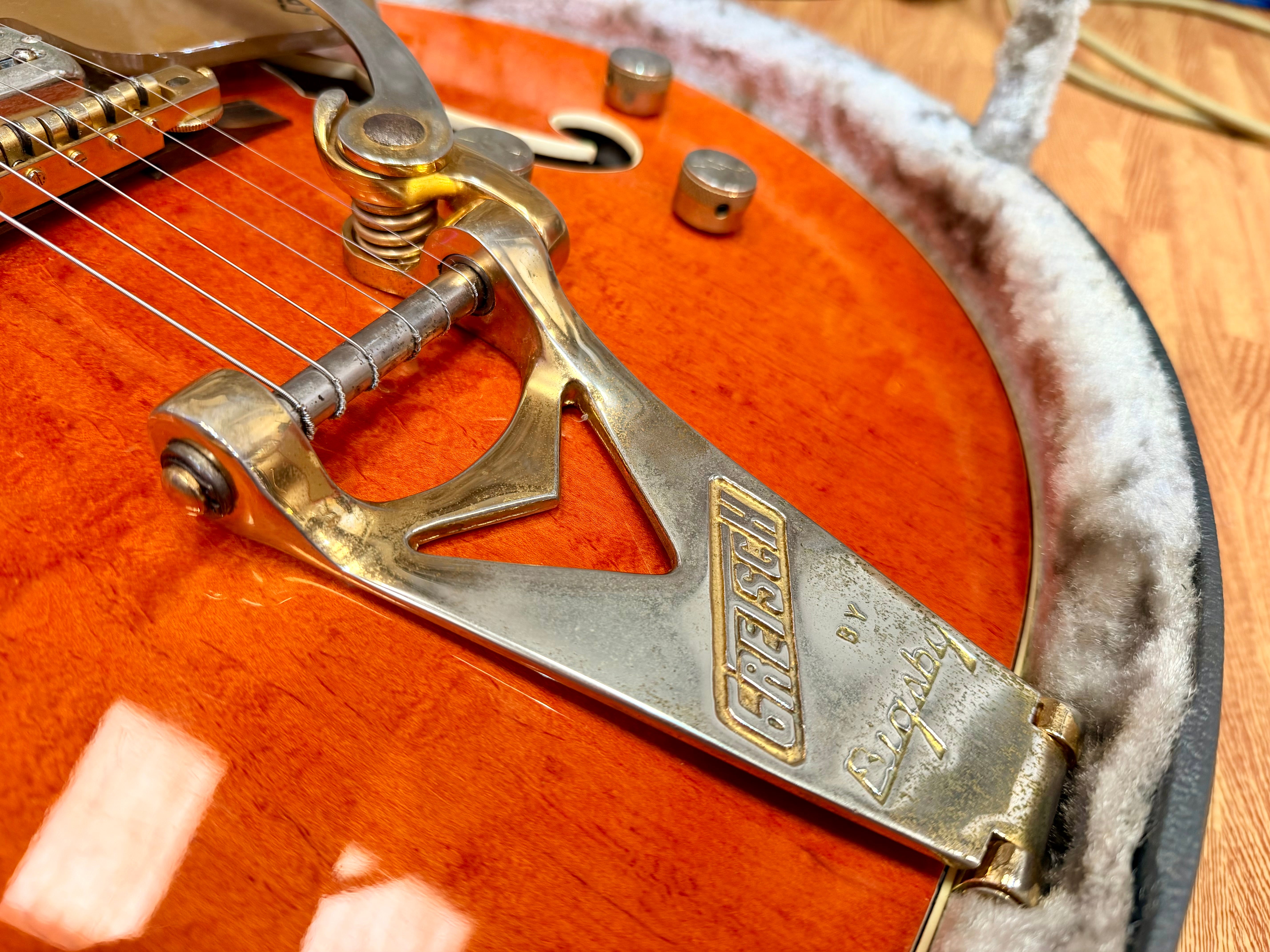 ✨1990✨ Gretsch 6120 Nashville Western Orange MIJ Terada~ Bigsby~ Japan + Case!