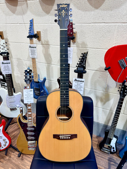 🌟NEW🌟 Vintage VE1800N Stage Series 'Parlour' Electro-Acoustic Guitar ~ Natural