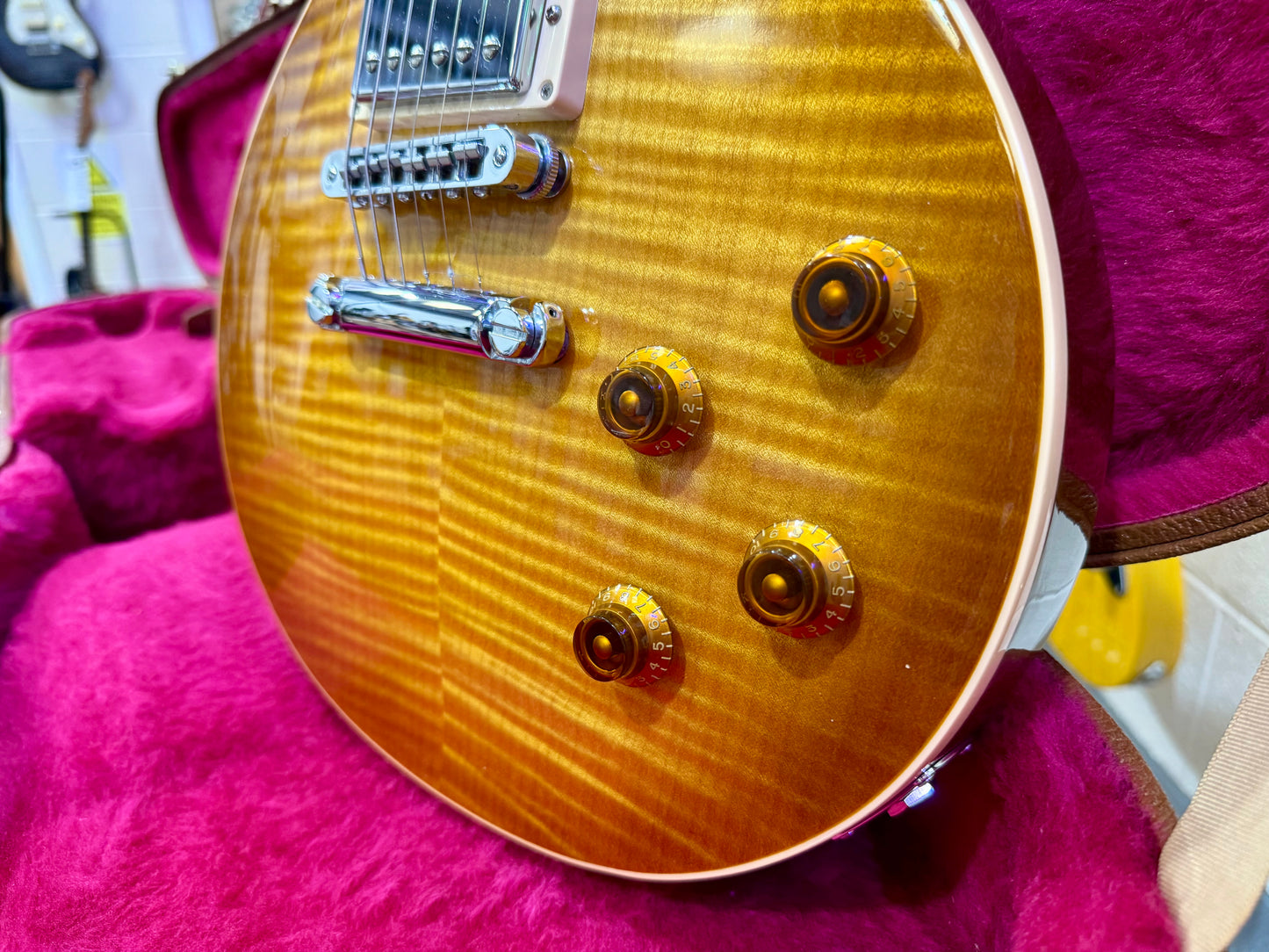 🔥2016 USA🔥 Gibson Les Paul Standard Honeyburst~ AAA Flame~ Hard Case & Candy!