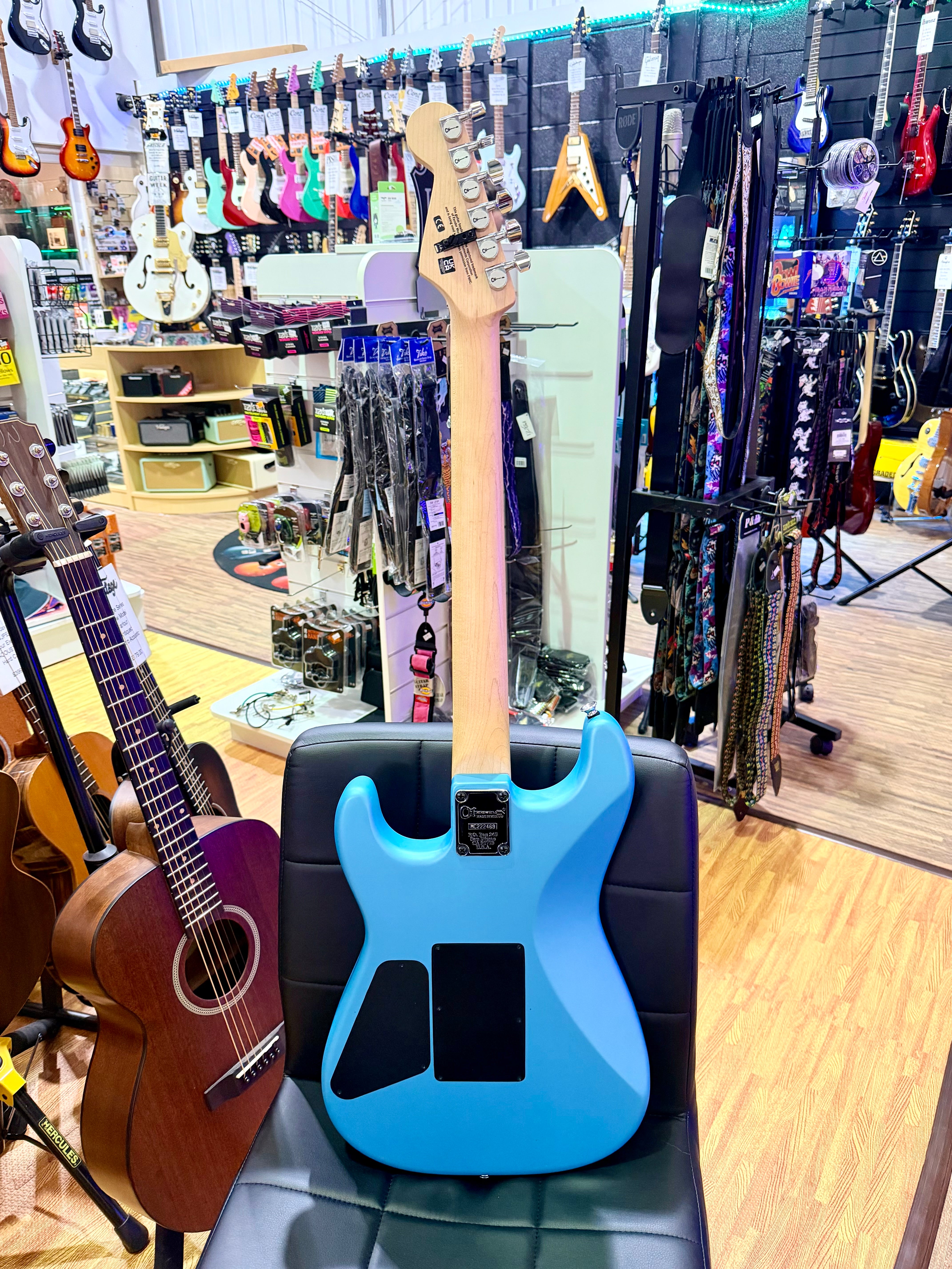 🔥2022🔥 Charvel Pro-Mod San Dimas Style 1 HH FR MN~Blue Frost~ Seymour Duncan!