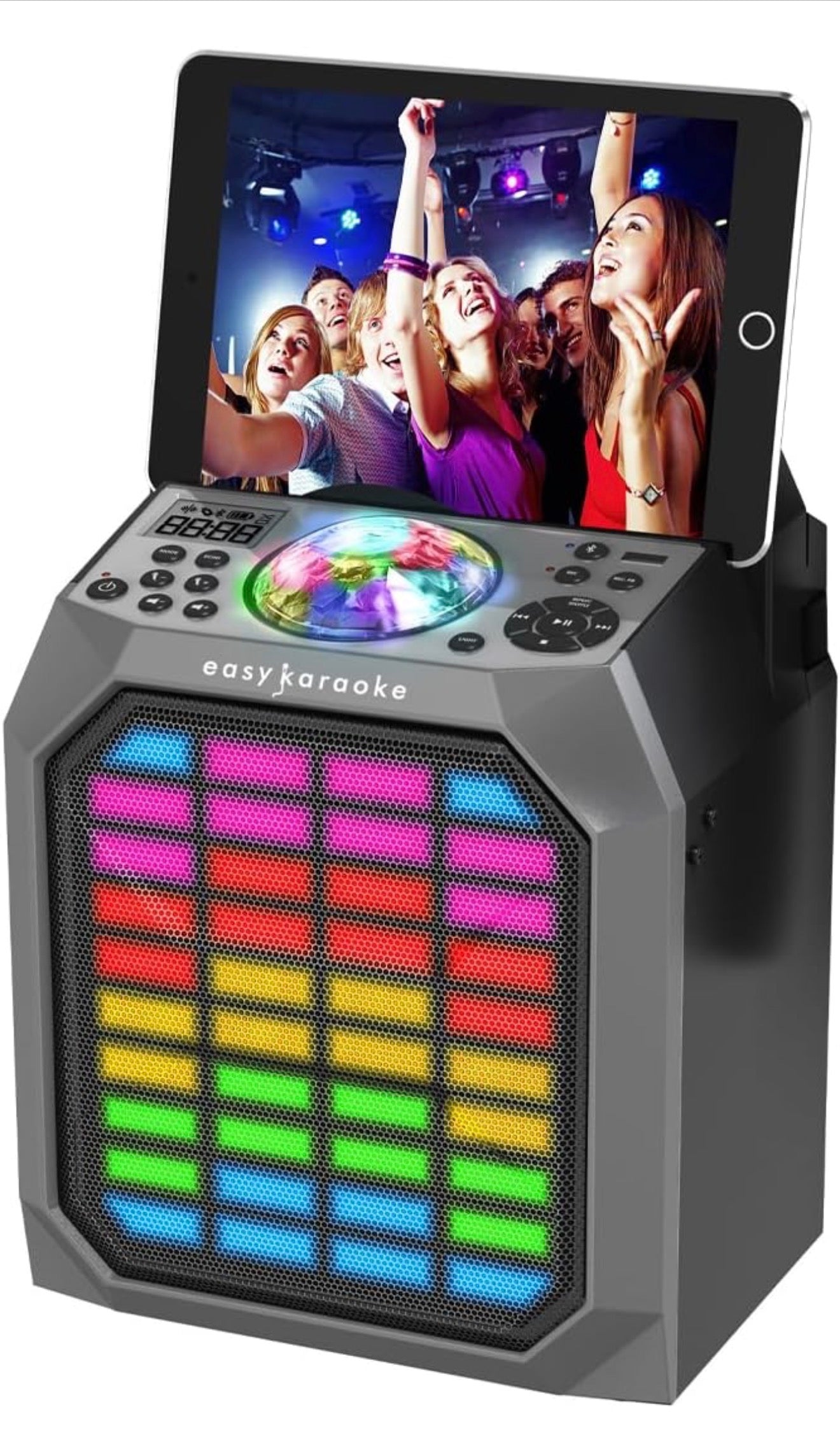 🎤 Easy Karaoke Party Hub Portable Speaker System~ Lights/Wireless Microphone 🎤