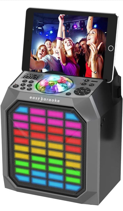 🎤 Easy Karaoke Party Hub Portable Speaker System~ Lights/Wireless Microphone 🎤