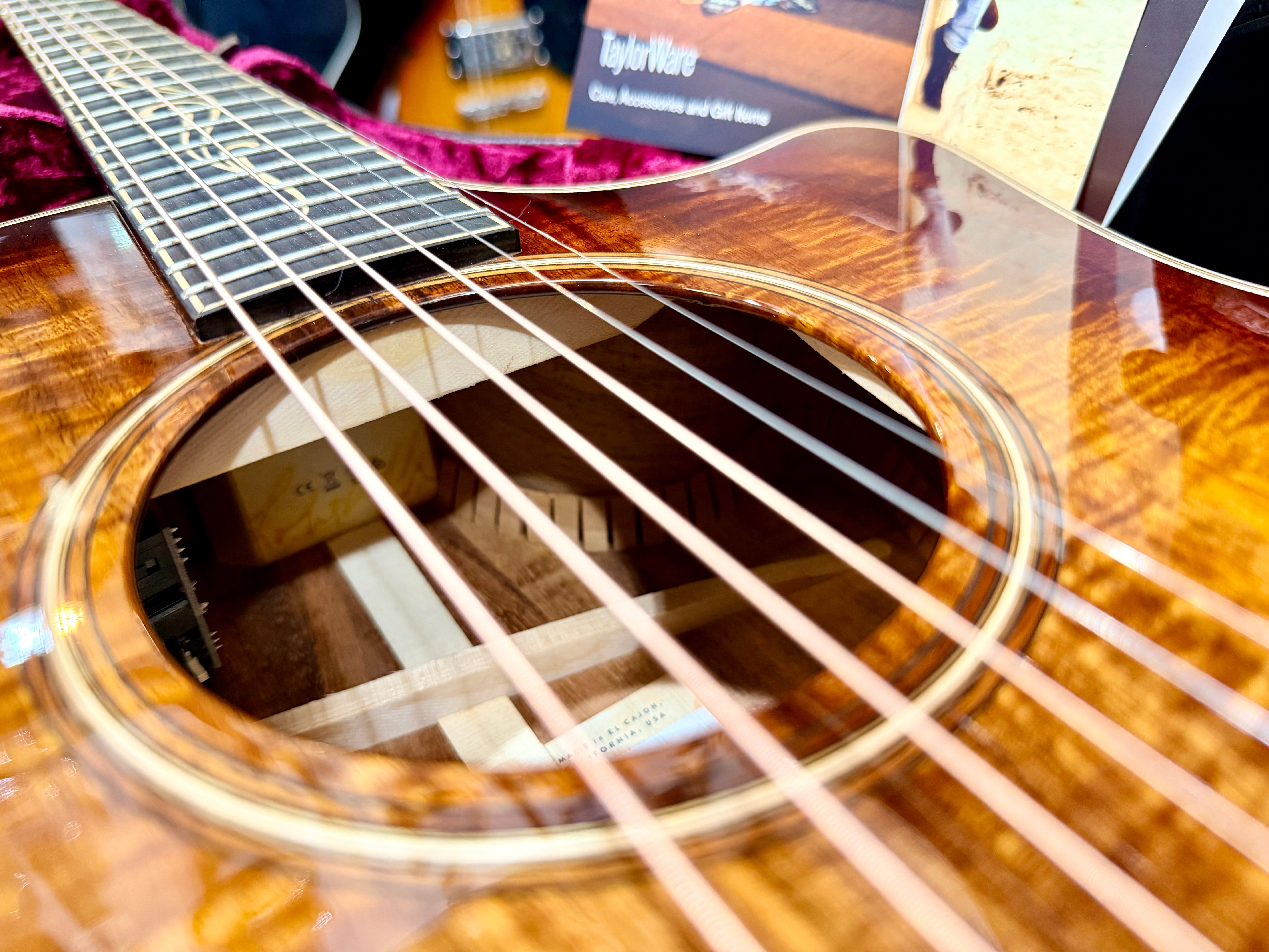 🔥HAWAIIAN KOA🔥 2022 Taylor K24ce~ V-Class~ Shaded Edgeburst~ USA + Hard Case!