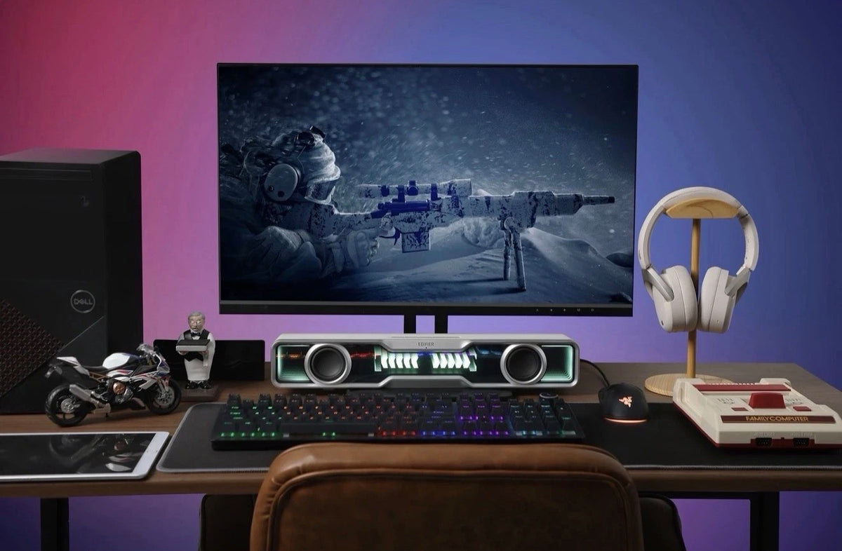 Edifier QS30 USB / Bluetooth RGB Gaming Soundbar Speaker - White