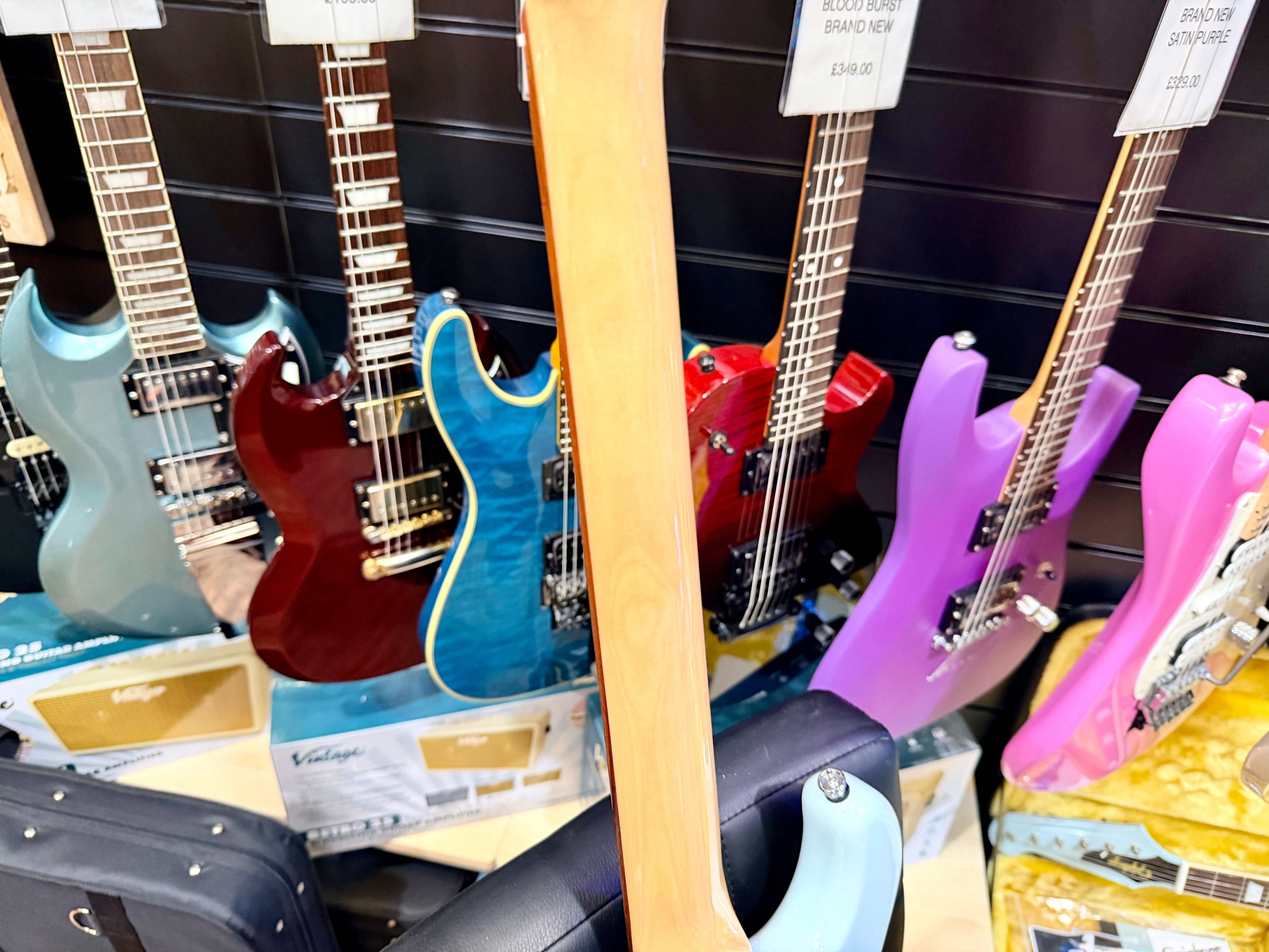 ✨EX-DEMO✨ Rapier 22 Electric Guitar In Daphne Blue~ Alan Entwistle Designed!