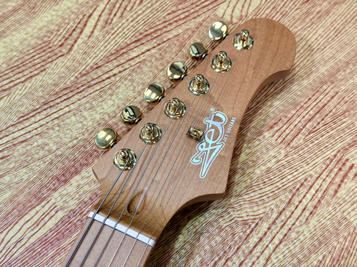 ⚡️2026⚡️ JET Guitars JT-600 Roasted Maple~ Flamed Maple Purple & Gold~NEW LAUNCH