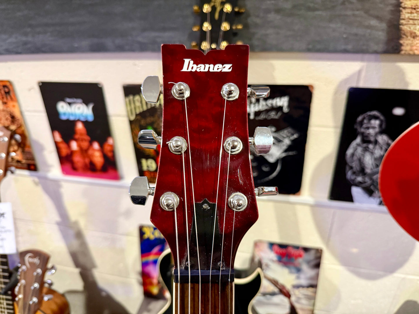 🔥RARE🔥 Ibanez AX220QM Double Cut~ Made In Korea~ 2000~ Hard Case~ Trans Red!