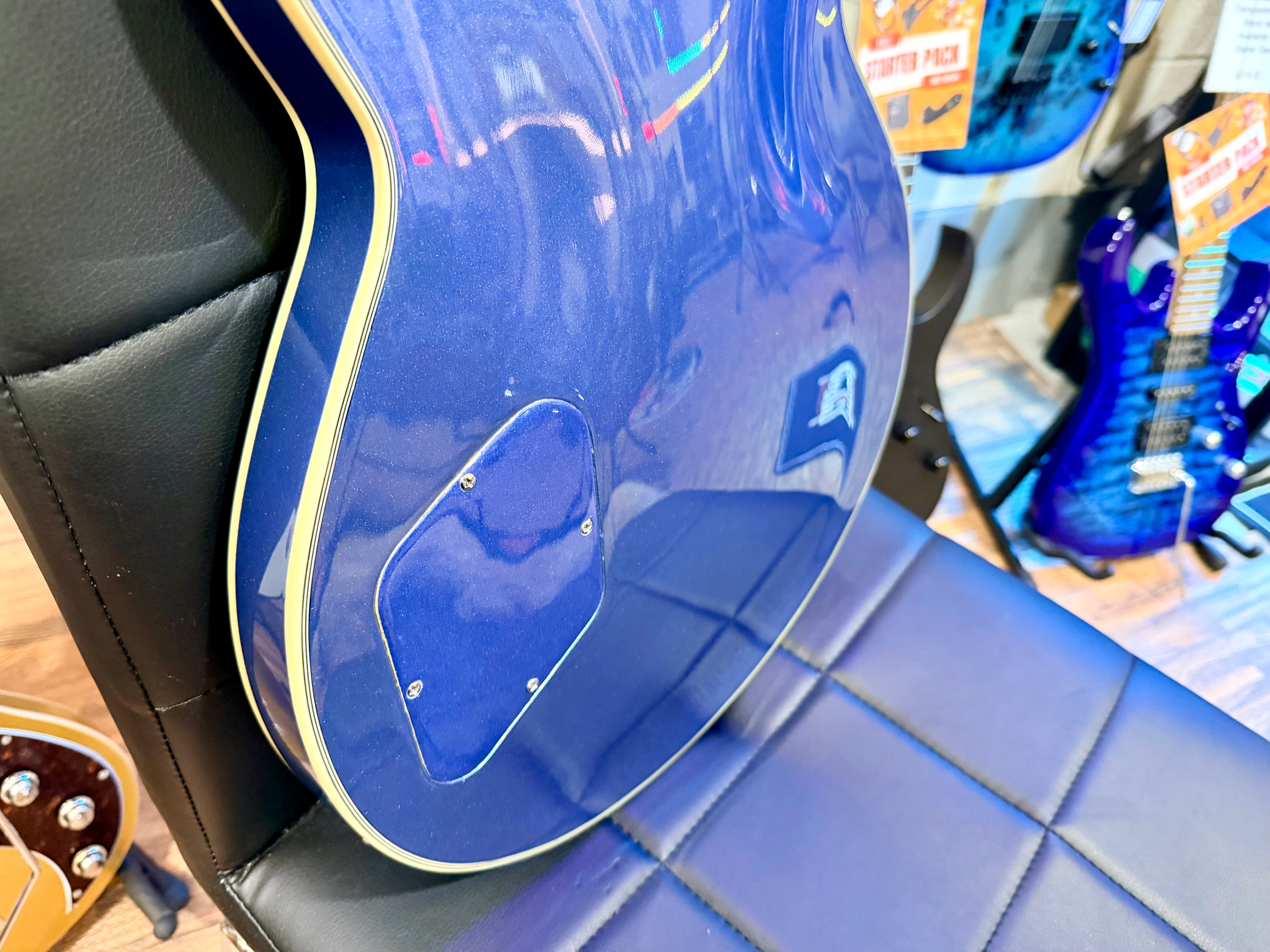 🌟NEW 2025🌟 Eko MIA IV SA~ Blues Blue~ Semi-Hollow HH~ Coil-Split~ Maple Top!