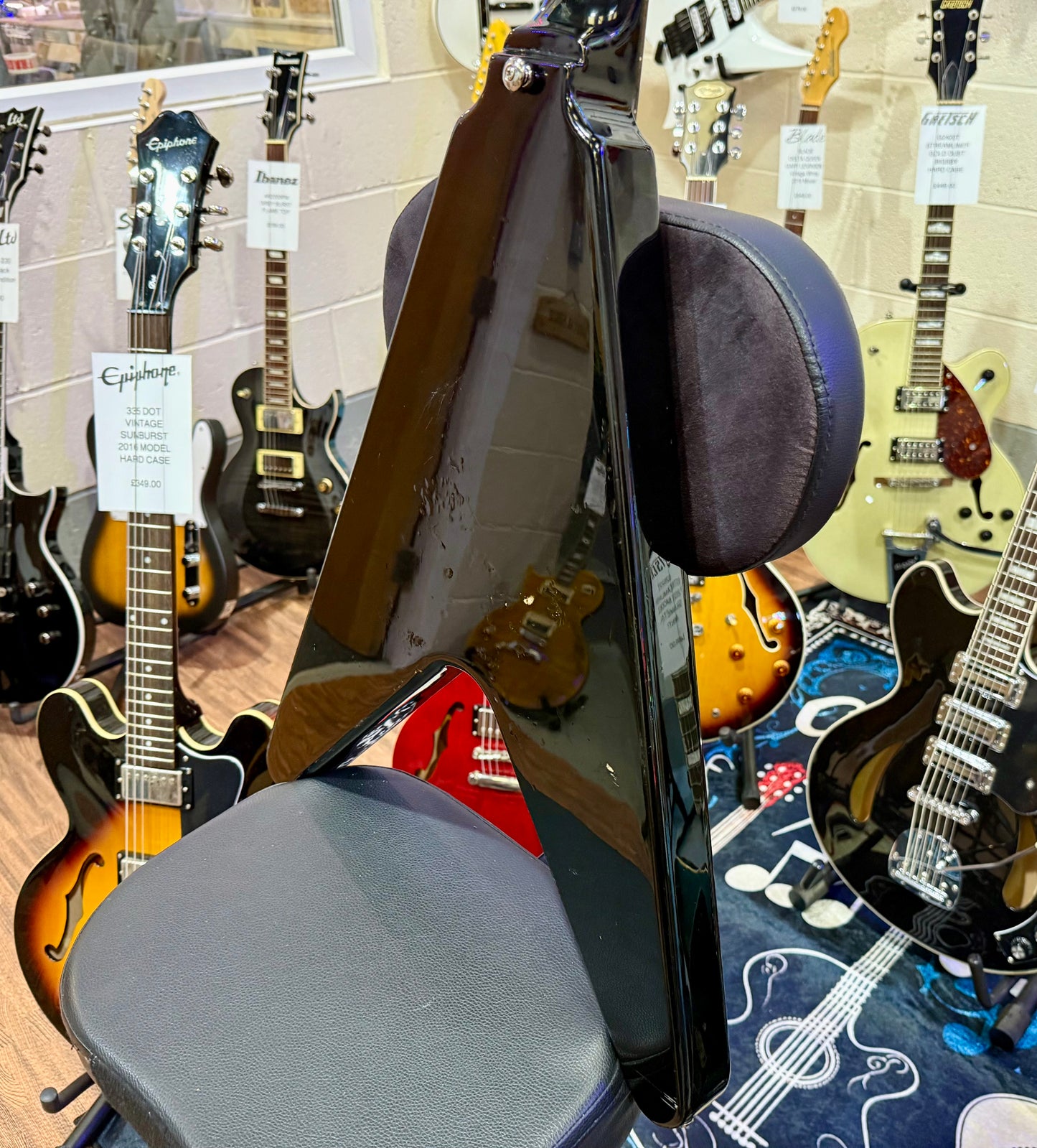 🔥KOREA 2000🔥 Epiphone ‘67 Reissue Flying V In Black/Ebony~ By Gibson~ RARE!
