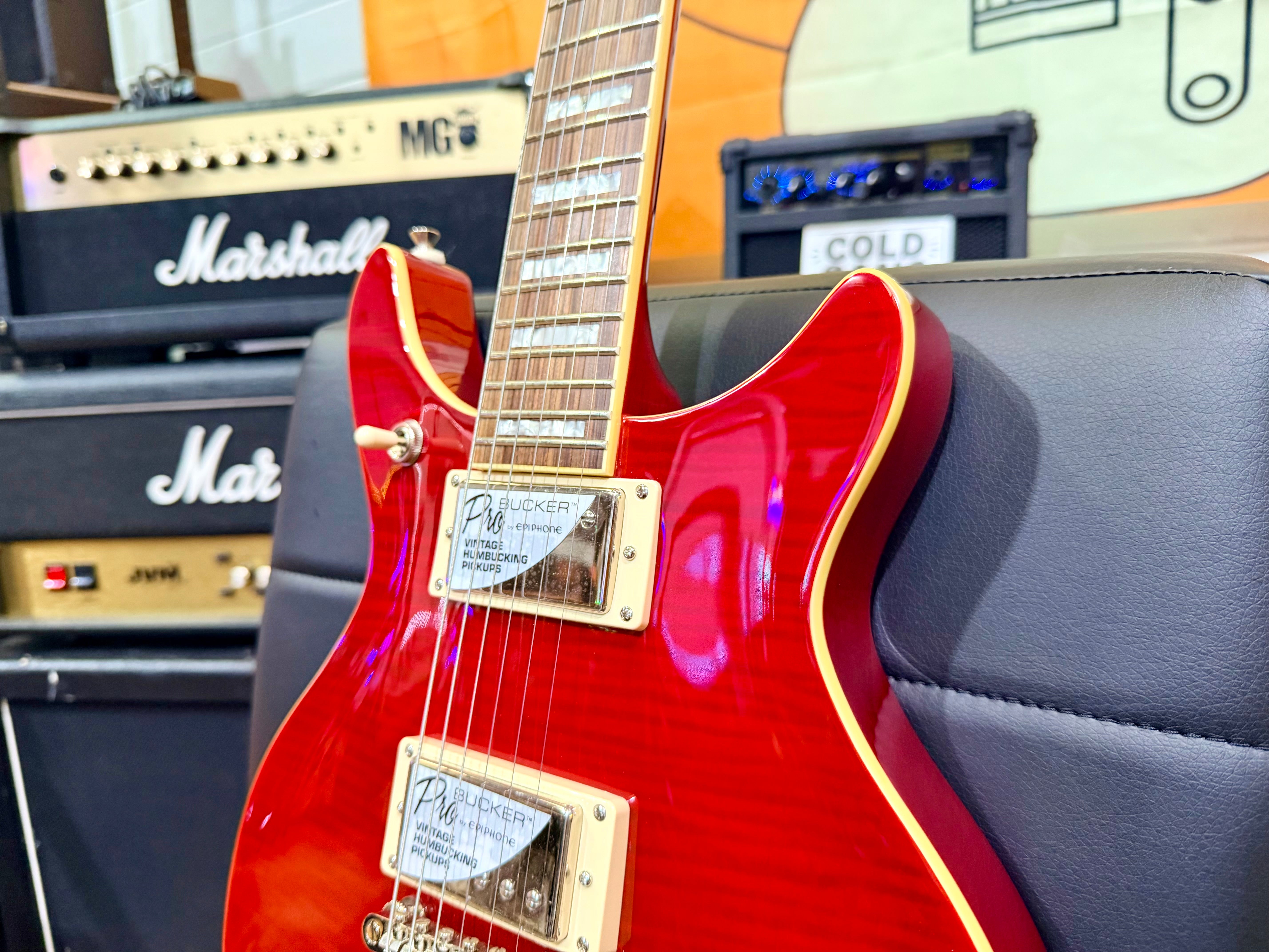 🍒2019🍒 Epiphone DC PRO Black Cherry Electric Guitar~ Ex-Demo~ Mint!