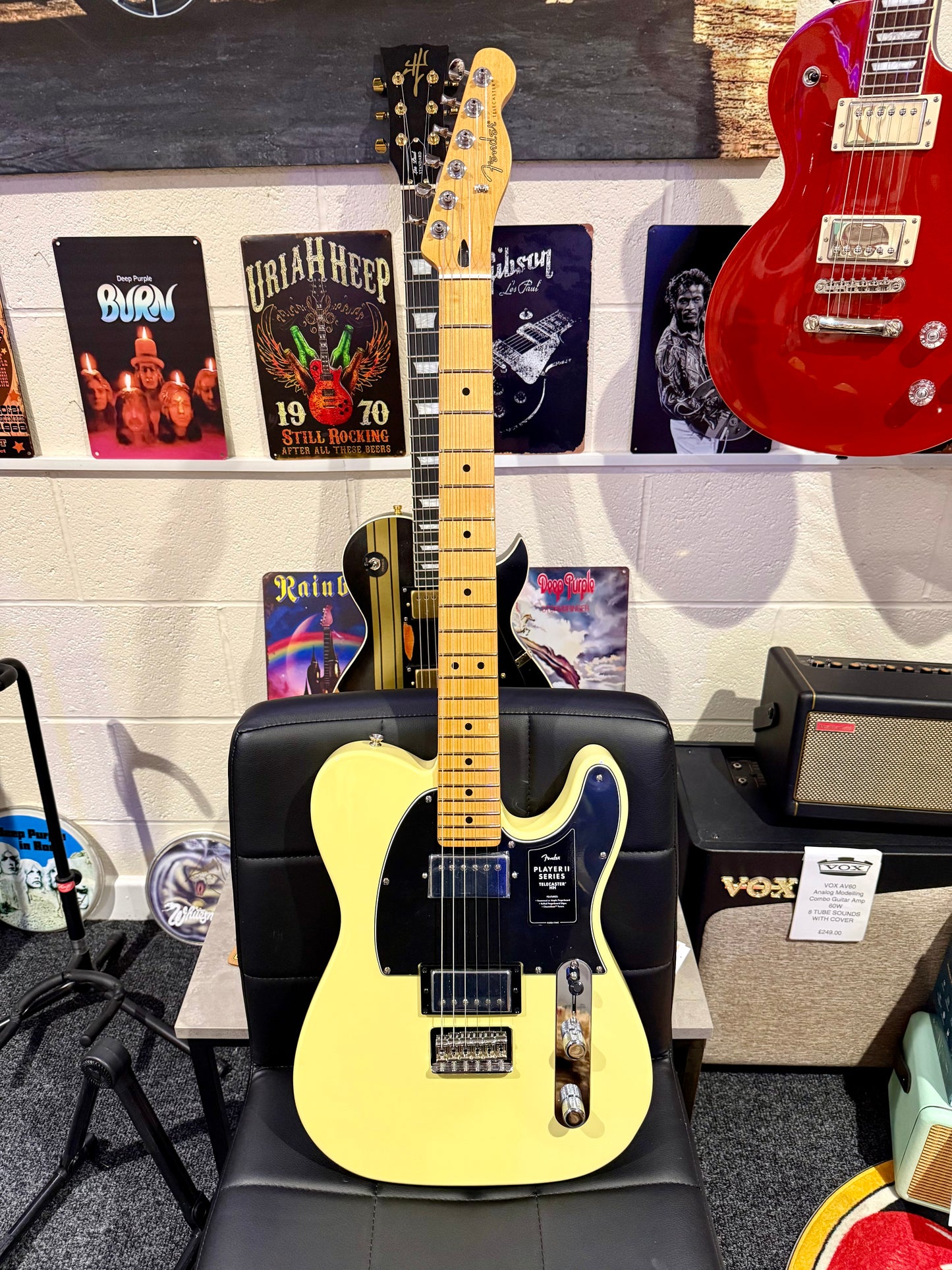 🌟NEW 2024🌟 Fender Player ii Telecaster HH~ Hialeah Yellow~ Maple Fretboard!