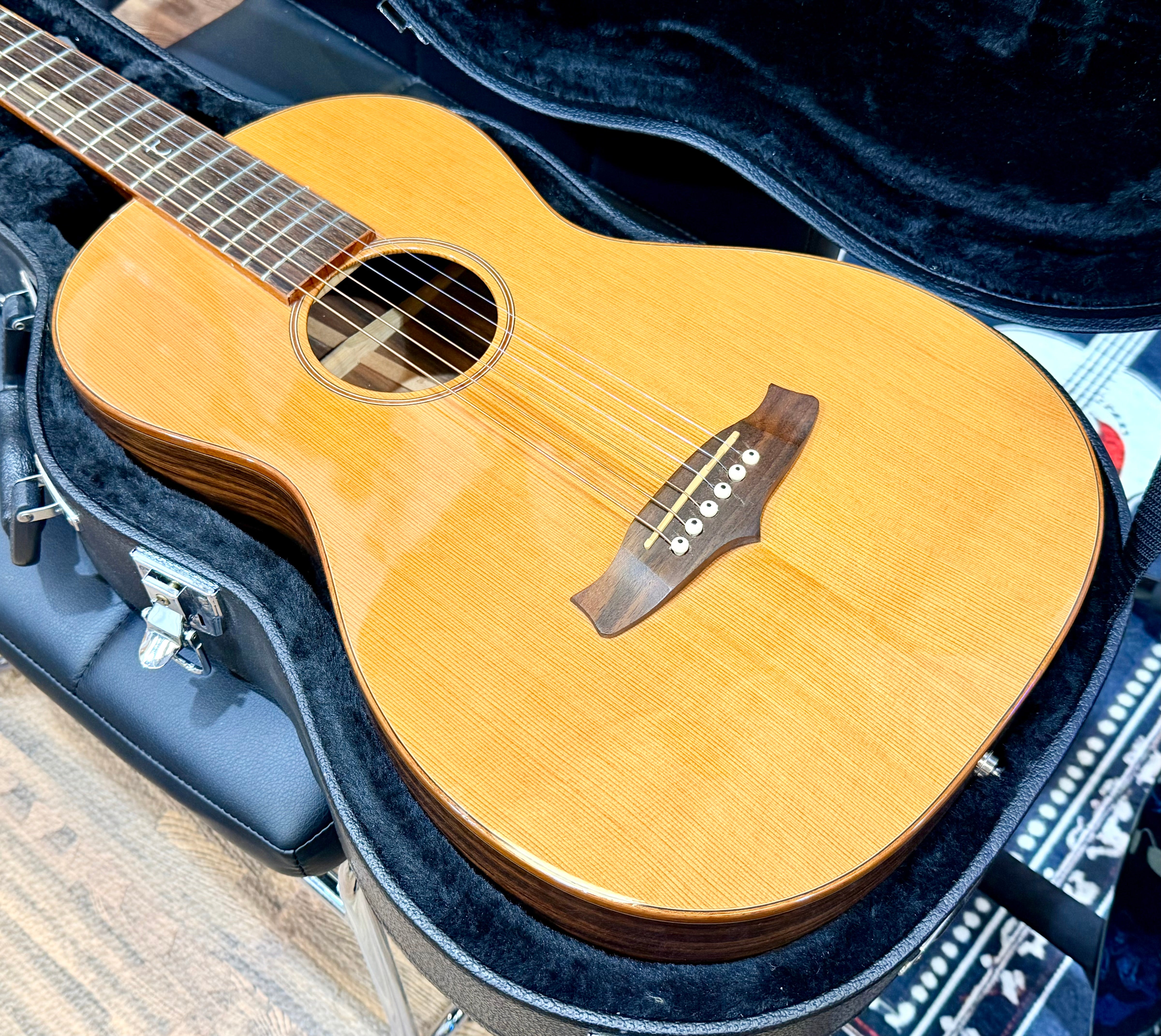 🌟 Tanglewood Exotic Java TWJPE Parlour Electro Acoustic + Hard Case~Stunning 🌟