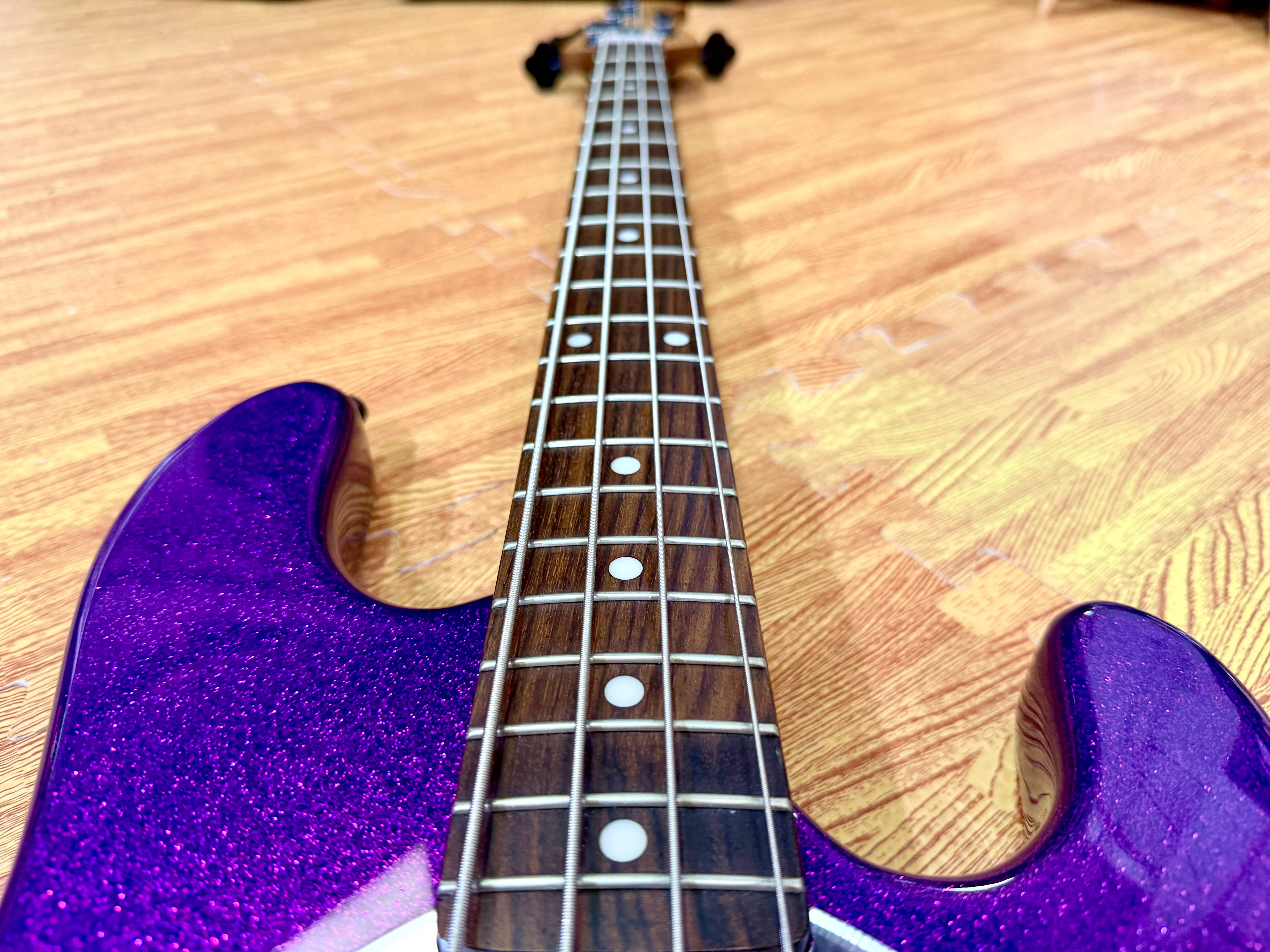 ✨2024✨ Sterling Music Man StingRay RAY34~ Purple Sparkle~ Electric Bass + Bag!