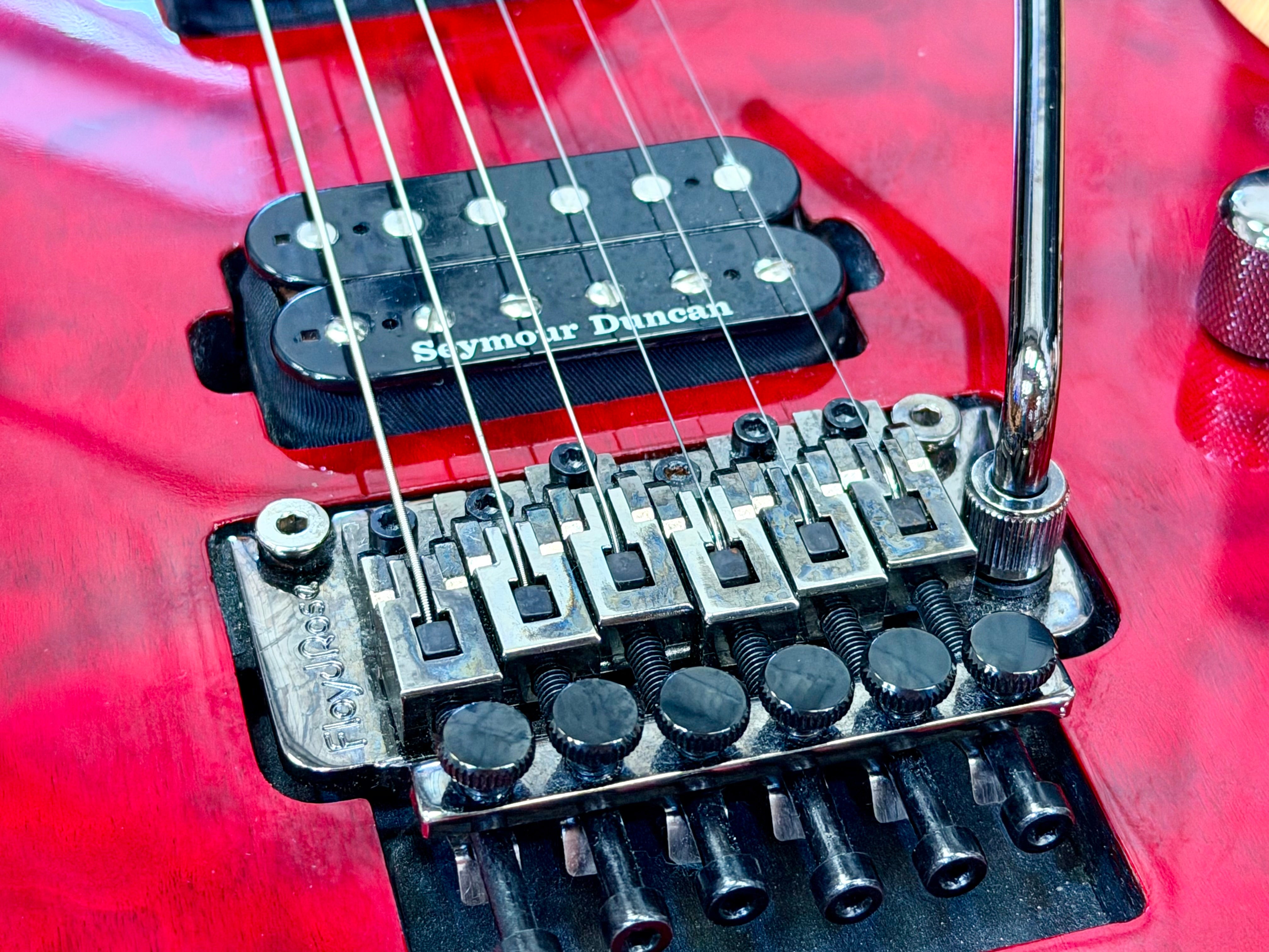 🔥RARE🔥 Washburn Parallaxe PXS10FRQTR Floyd Rose~ Seymour Duncan~ 2014~ Red