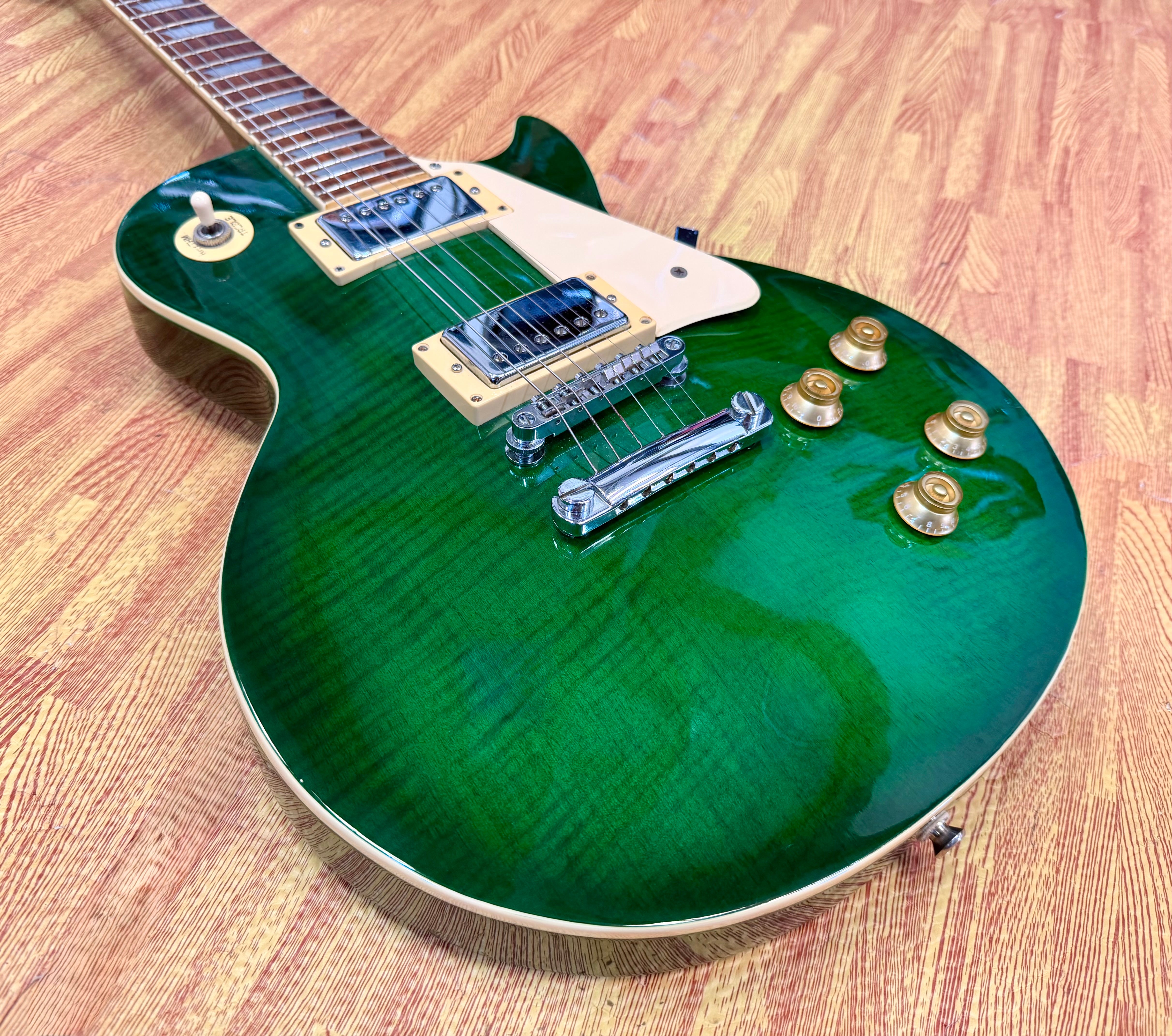 🔥1998🔥 Korean Epiphone Les Paul Standard~ Limited Edition Translucent Green!