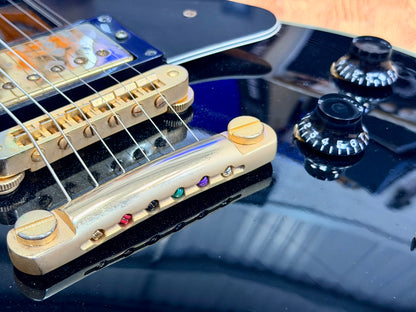 🔥2015🔥 Burny SRLC-55 Black Les Paul Custom~ Gold Hardware~ Japanese Import!
