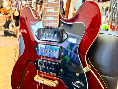 ✨2018✨ Epiphone Riviera Custom P93 Wine Red Bigsby P90 + New Gator Hard Case!
