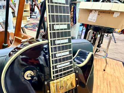 🔥RARE 1989🔥 Epiphone Les Paul Custom MIK First Year~ Open Book~ Korea~ Black!